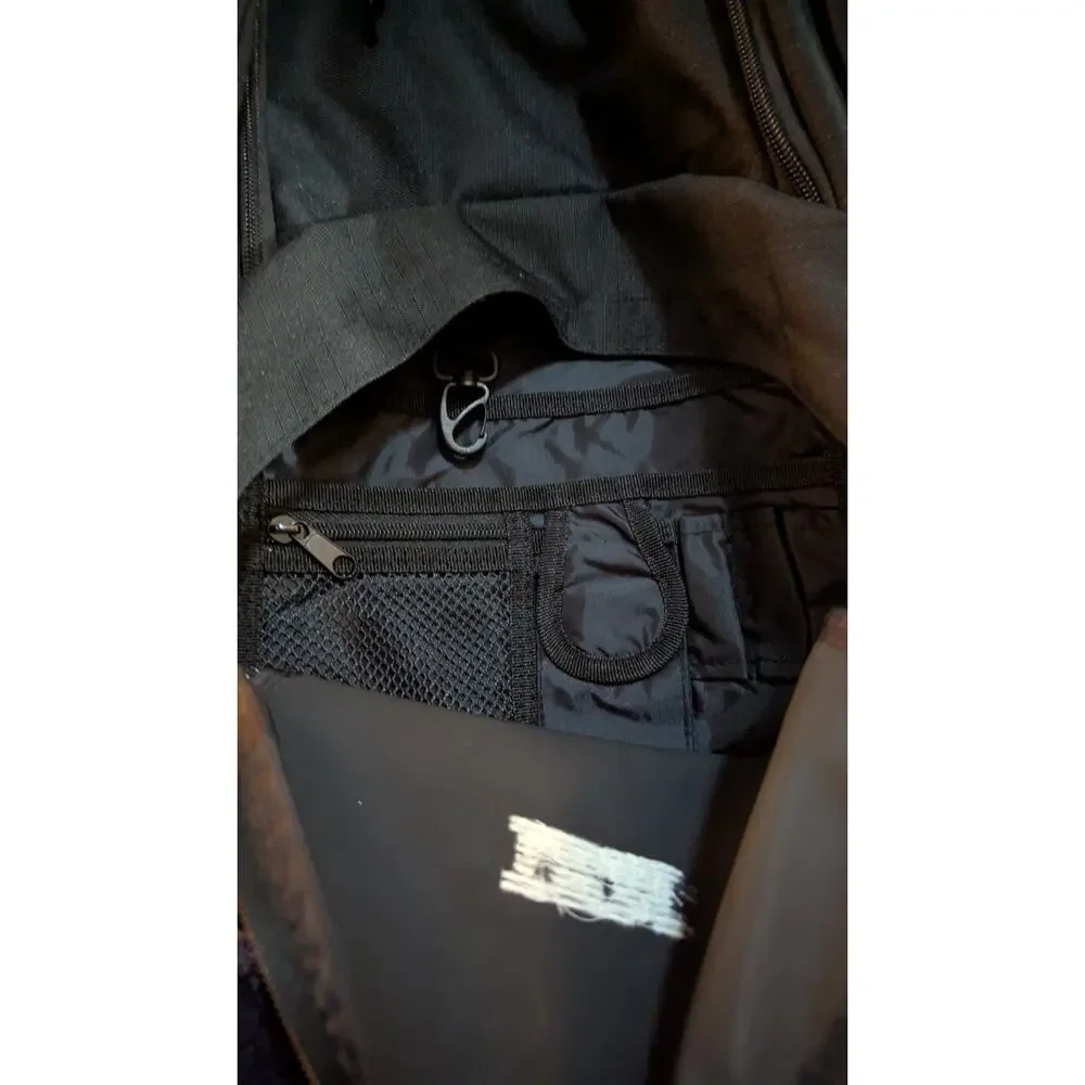 IBM Padded Laptop Backpack Logo Pockets Black Bag Canvas Company Employee